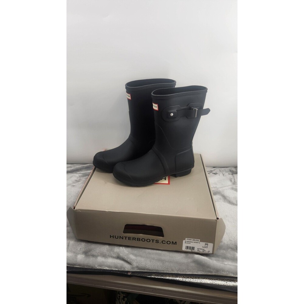 Hunter Women's Size 10M‎ Black Original Short Rain Boots New With Box
